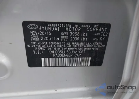 2016 Hyundai Elantra Gt из США, поврежденный, VIN KMHD35LH5GU321067